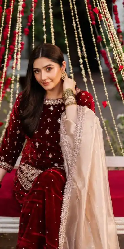 Maroon Velvet Rivet Moti Hand Work Salwar Suit | Jump Suits, Salwar suit, Casual Suits, Creative suits, Designer Suits, Palazzo Suits, Party Wear Suits, Patiala Suits, Straight Suits