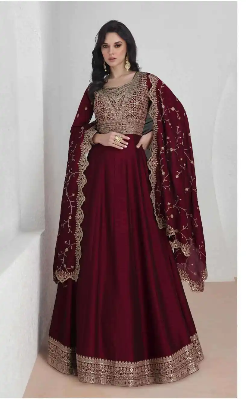 Maroon Vichitra Embroidery Lace Work Salwar Suit | Jump Suits, Salwar suit, Casual Suits, Creative suits, Designer Suits, Palazzo Suits, Party Wear Suits, Patiala Suits, Straight Suits