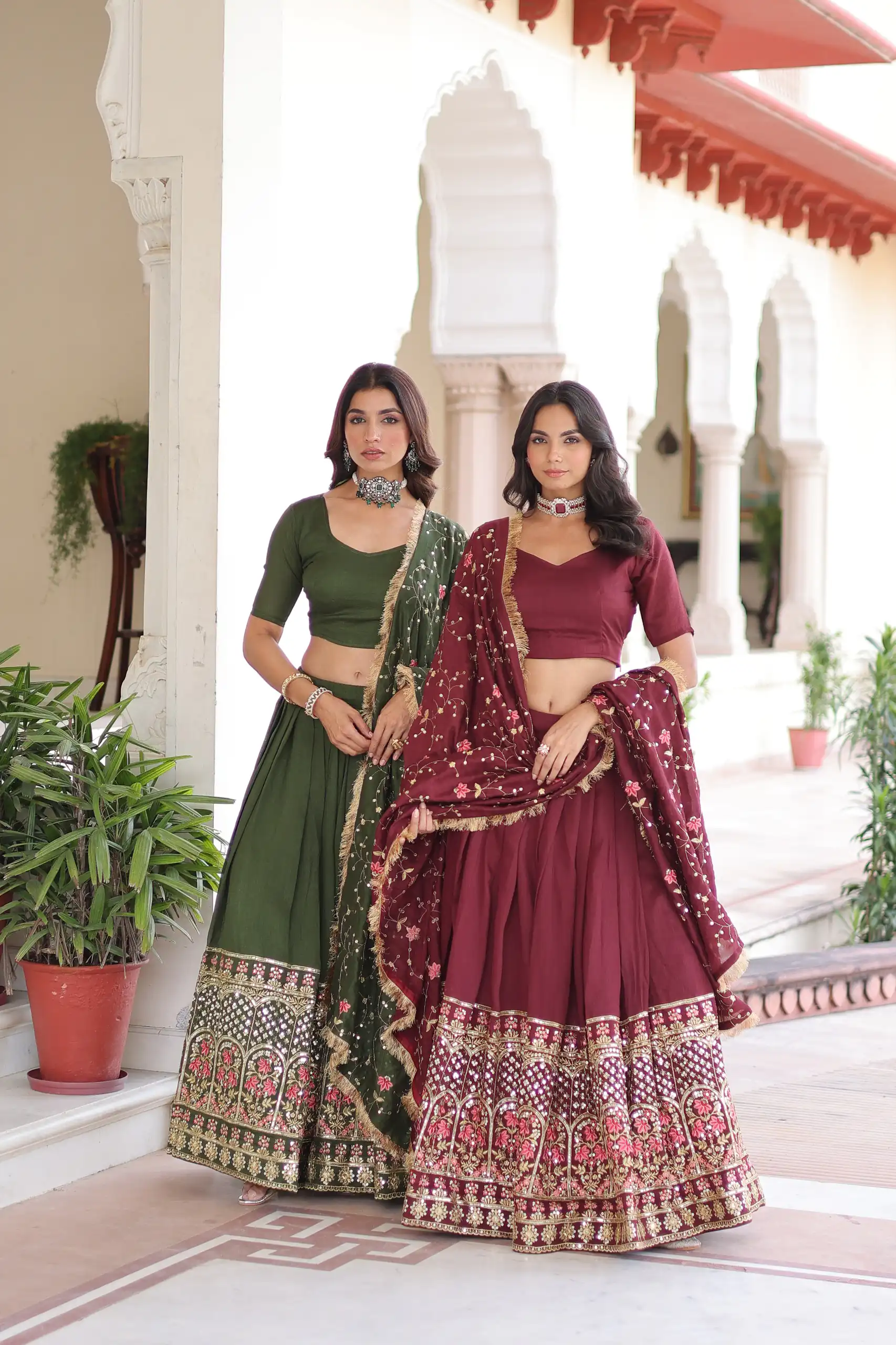 Maroon Vichitra Silk With Embroider Lehenga Choli | Lehenga, Bollywood Lehenga, Creative Lehenga, Designer Lehenga, Embroidered Lehenga, Party Wear Lehenga