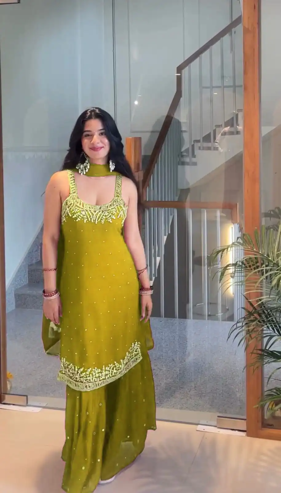 Mehandi Faux Georgette With Lace Work Salwar Suit | Jump Suits, Tops & Bottoms, Track Suits, Salwar suit, Casual Suits, Creative suits, Designer Suits, Palazzo Suits, Party Wear Suits, Patiala Suits, Straight Suits, Trendy Wear