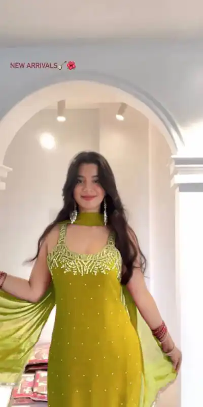 Mehandi Faux Georgette With Lace Work Salwar Suit | Jump Suits, Tops & Bottoms, Track Suits, Salwar suit, Casual Suits, Creative suits, Designer Suits, Palazzo Suits, Party Wear Suits, Patiala Suits, Straight Suits, Trendy Wear