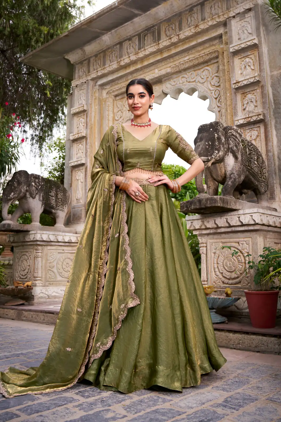 Mehendi Fendi Sequins Work Lehenga Choli | Lehenga, Bollywood Lehenga, Creative Lehenga, Designer Lehenga, Embroidered Lehenga, Party Wear Lehenga