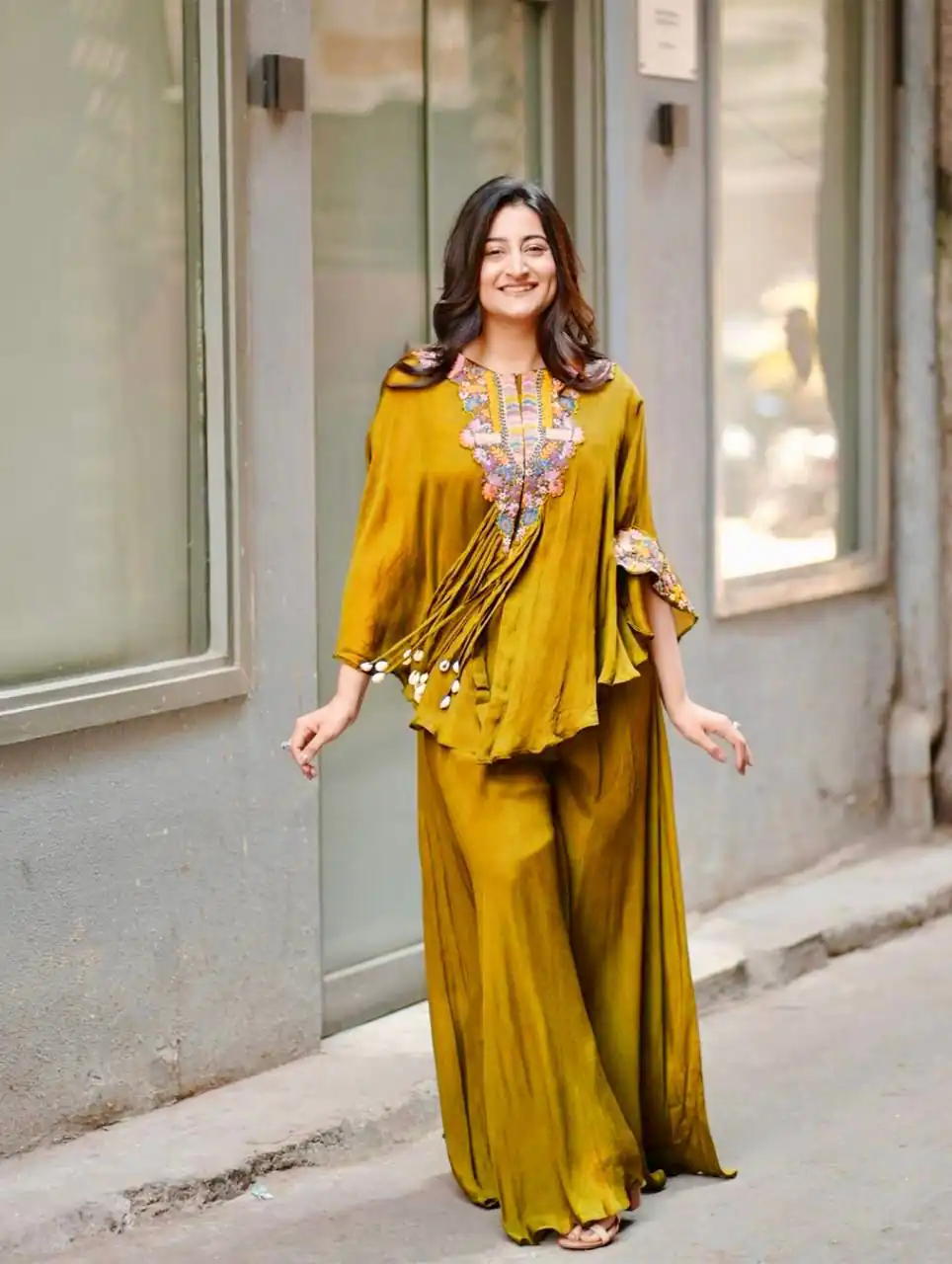 Mustard Chinon Sequence Salwar Suit | Jump Suits, Salwar suit, Casual Suits, Creative suits, Designer Suits, Palazzo Suits, Party Wear Suits, Patiala Suits, Straight Suits