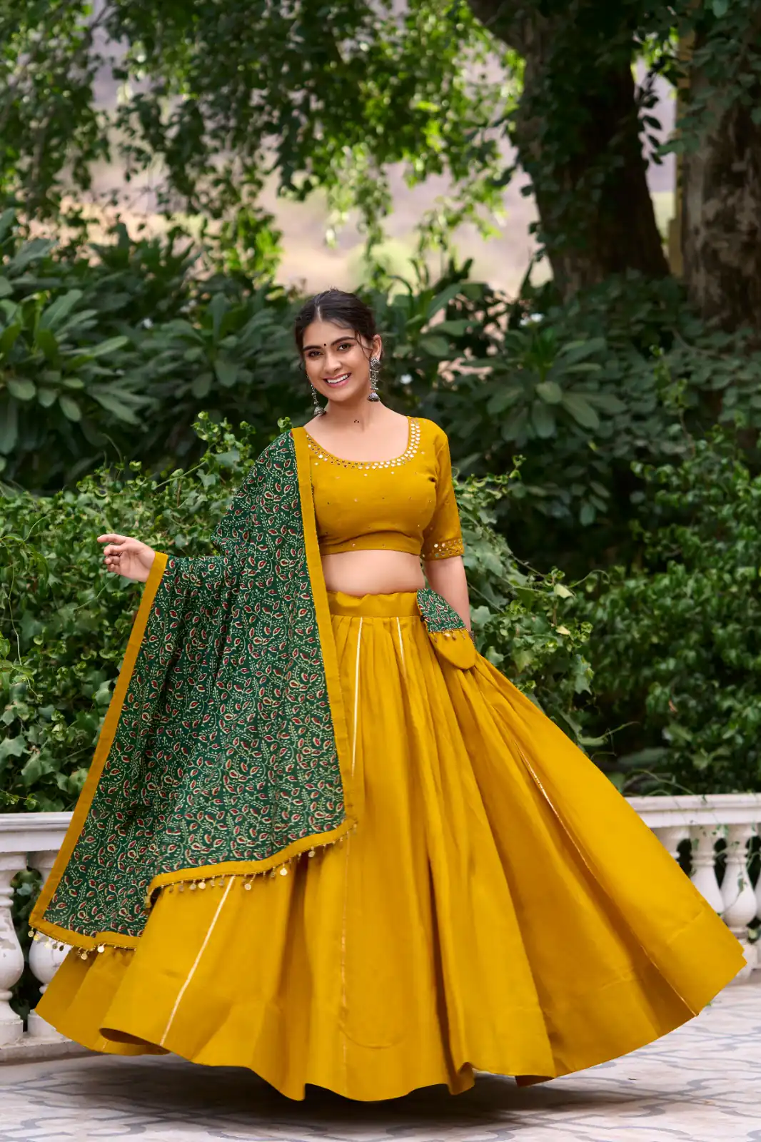 Mustard Cotton Plain Lehenga Choli | Lehenga, Bollywood Lehenga, Creative Lehenga, Designer Lehenga, Embroidered Lehenga, Party Wear Lehenga