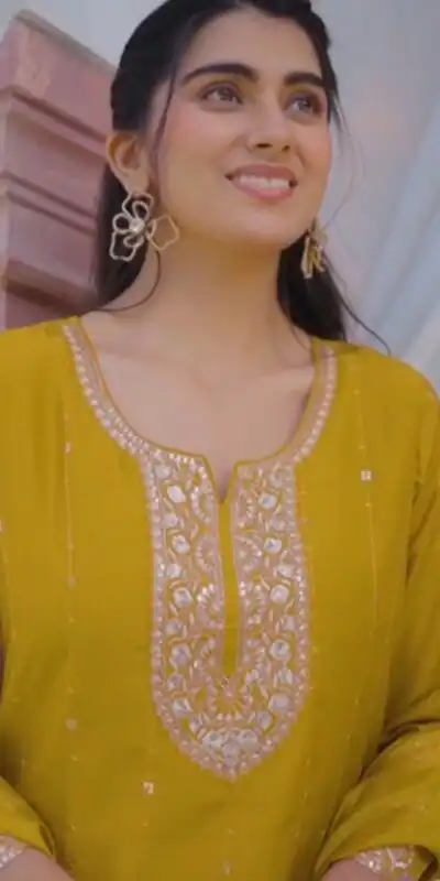 Mustard Pure Chinon Embroidery Salwar Suit | Jump Suits, Tops & Bottoms, Track Suits, Salwar suit, Casual Suits, Creative suits, Designer Suits, Palazzo Suits, Party Wear Suits, Patiala Suits, Straight Suits, Trendy Wear