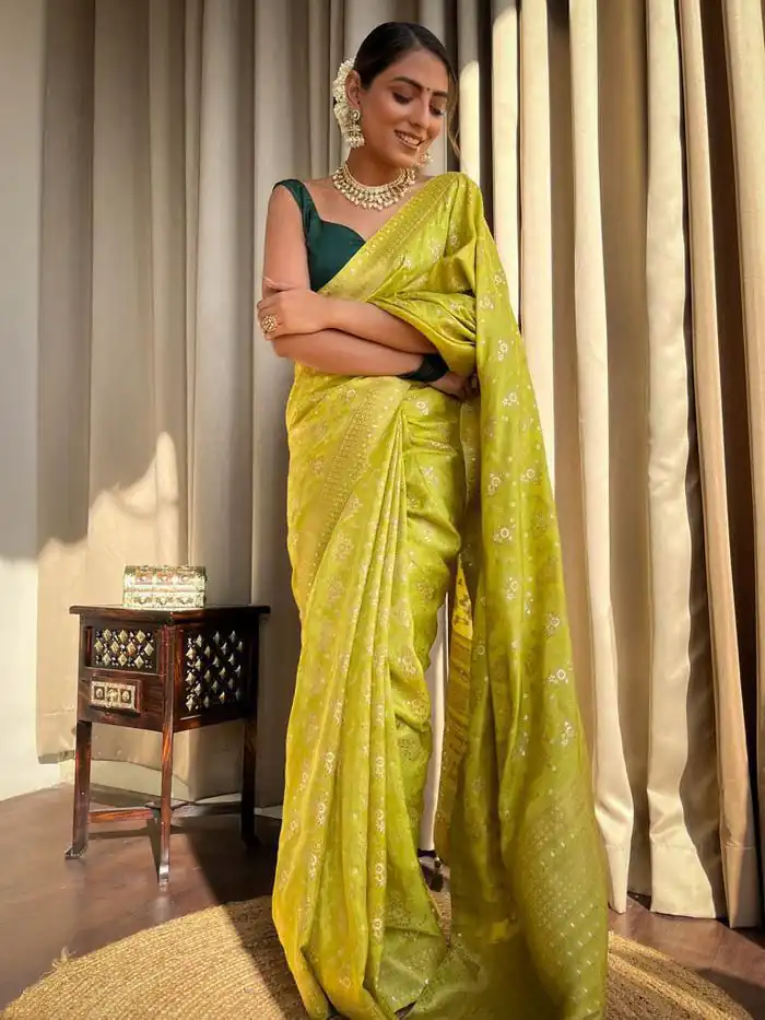 Mustard Soft Silk Jacquard All Over Saree | Sarees, Bollywood Sarees, Creative Sarees, Designer Sarees, Embroidered Sarees, Ethnic Saree, Modern Digital sarees, Party Wear Sarees