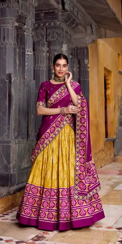 Mustard Tasar Silk Sequins Embroidery Work Lehenga Choli | Lehenga, Bollywood Lehenga, Creative Lehenga, Designer Lehenga, Embroidered Lehenga, Party Wear Lehenga