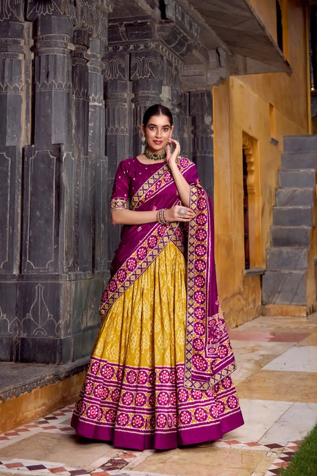 Mustard Tasar Silk Sequins Embroidery Work Lehenga Choli | Lehenga, Bollywood Lehenga, Creative Lehenga, Designer Lehenga, Embroidered Lehenga, Party Wear Lehenga