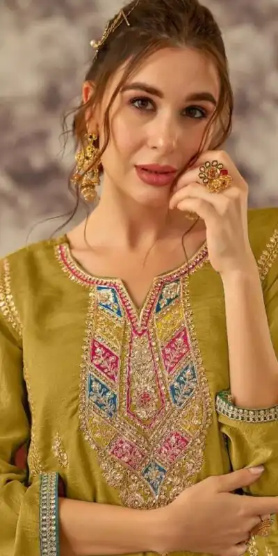 Mustard Vichitra Embroidery Codding Sequence Salwar Suit | Salwar suit, Casual Suits, Creative suits, Designer Suits, Palazzo Suits, Party Wear Suits, Patiala Suits, Straight Suits