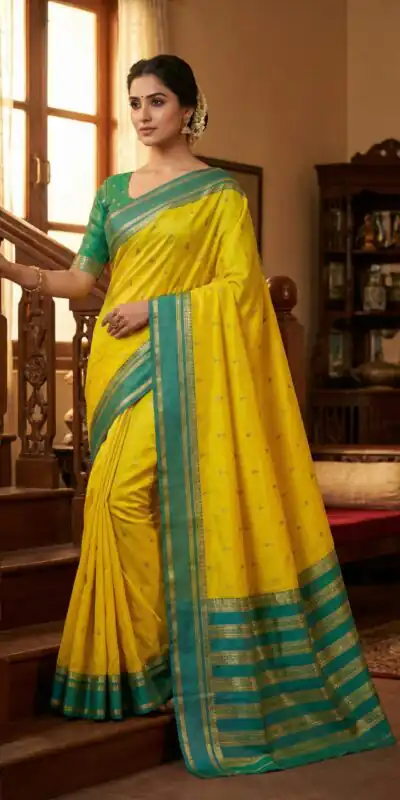 Mustered Banarasi Silk Zari Work Saree | Sarees, Bollywood Sarees, Creative Sarees, Designer Sarees, Embroidered Sarees, Ethnic Saree, Modern Digital sarees, Party Wear Sarees