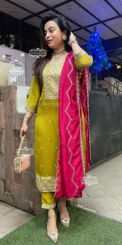 Mustered Chinon Embroidery Cut Work Salwar Suit | Jump Suits, Salwar suit, Casual Suits, Creative suits, Designer Suits, Palazzo Suits, Party Wear Suits, Patiala Suits, Straight Suits