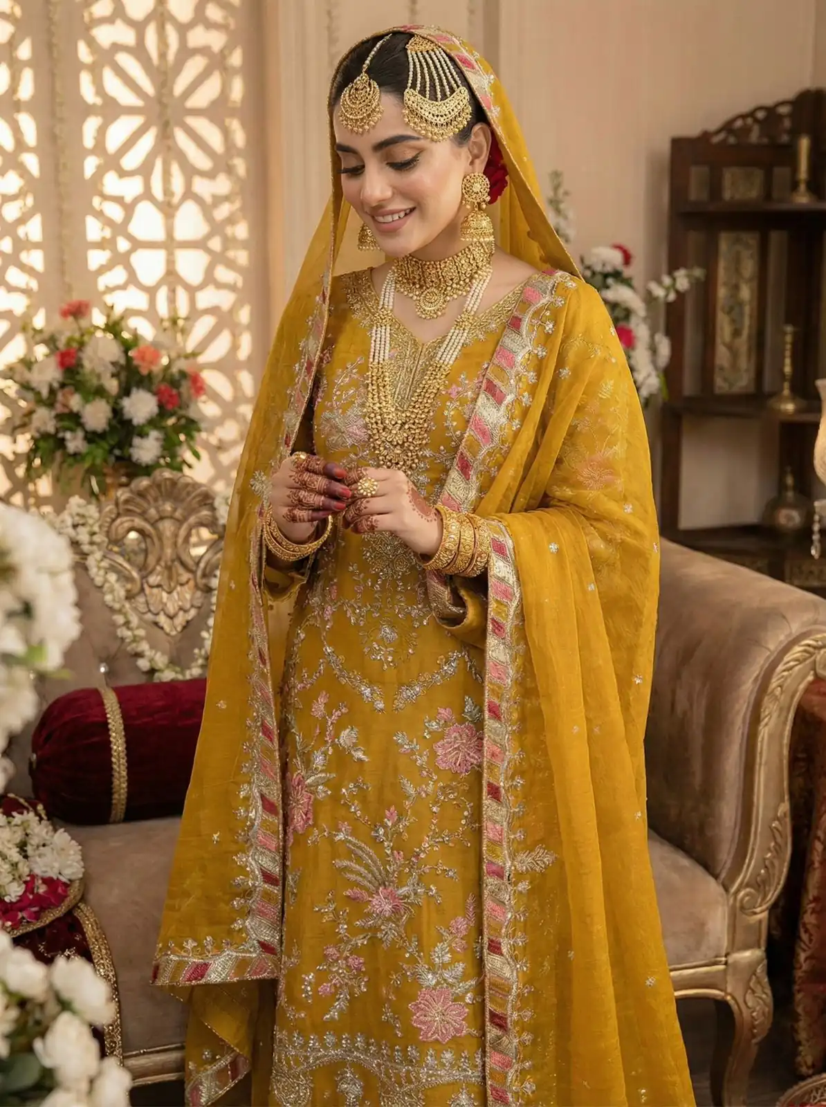 Mustered Crunchy Silk Embroidery Lace Work Salwar Suit | Jump Suits, Salwar suit, Casual Suits, Creative suits, Designer Suits, Palazzo Suits, Party Wear Suits, Patiala Suits, Straight Suits