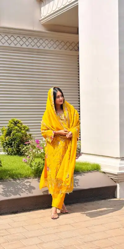 Mustered Crunchy Silk Embroidery Lace Work Salwar Suit | Jump Suits, Salwar suit, Casual Suits, Creative suits, Designer Suits, Palazzo Suits, Party Wear Suits, Patiala Suits, Straight Suits