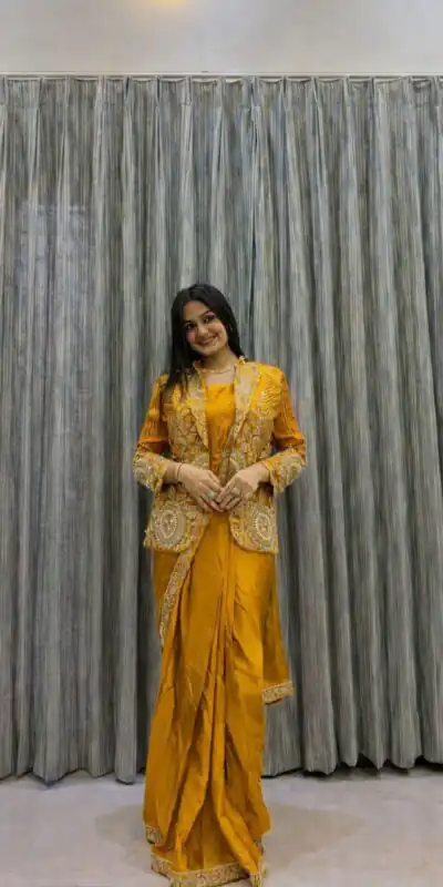 Mustered Rangoli Silk Embroidery Work Saree | Sarees, Bollywood Sarees, Creative Sarees, Designer Sarees, Embroidered Sarees, Ethnic Saree, Modern Digital sarees, Party Wear Sarees