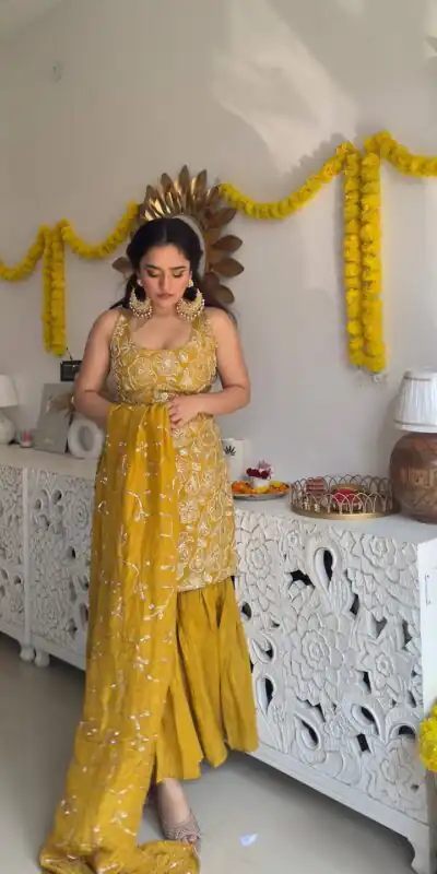 Mustered Simmer Silk With Lace Work Salwar Suit | Jump Suits, Salwar suit, Casual Suits, Creative suits, Designer Suits, Palazzo Suits, Party Wear Suits, Patiala Suits, Straight Suits