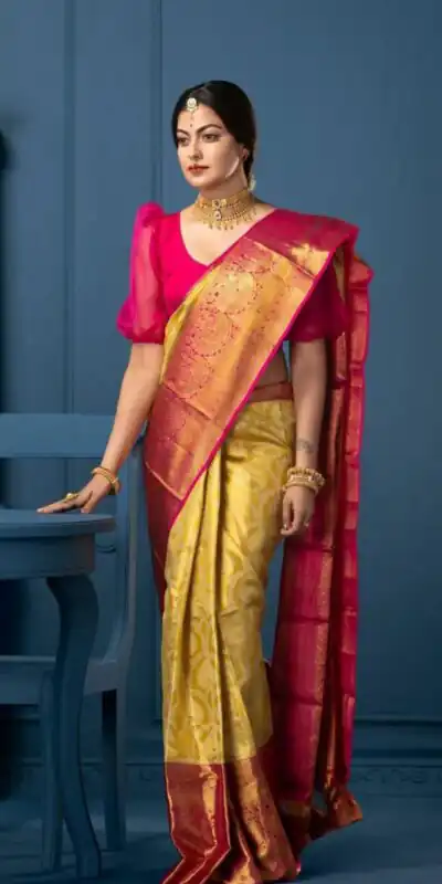 Mustered Soft Lichi Silk  Border Lace Work Saree | Sarees, Bollywood Sarees, Creative Sarees, Designer Sarees, Embroidered Sarees, Ethnic Saree, Modern Digital sarees, Party Wear Sarees