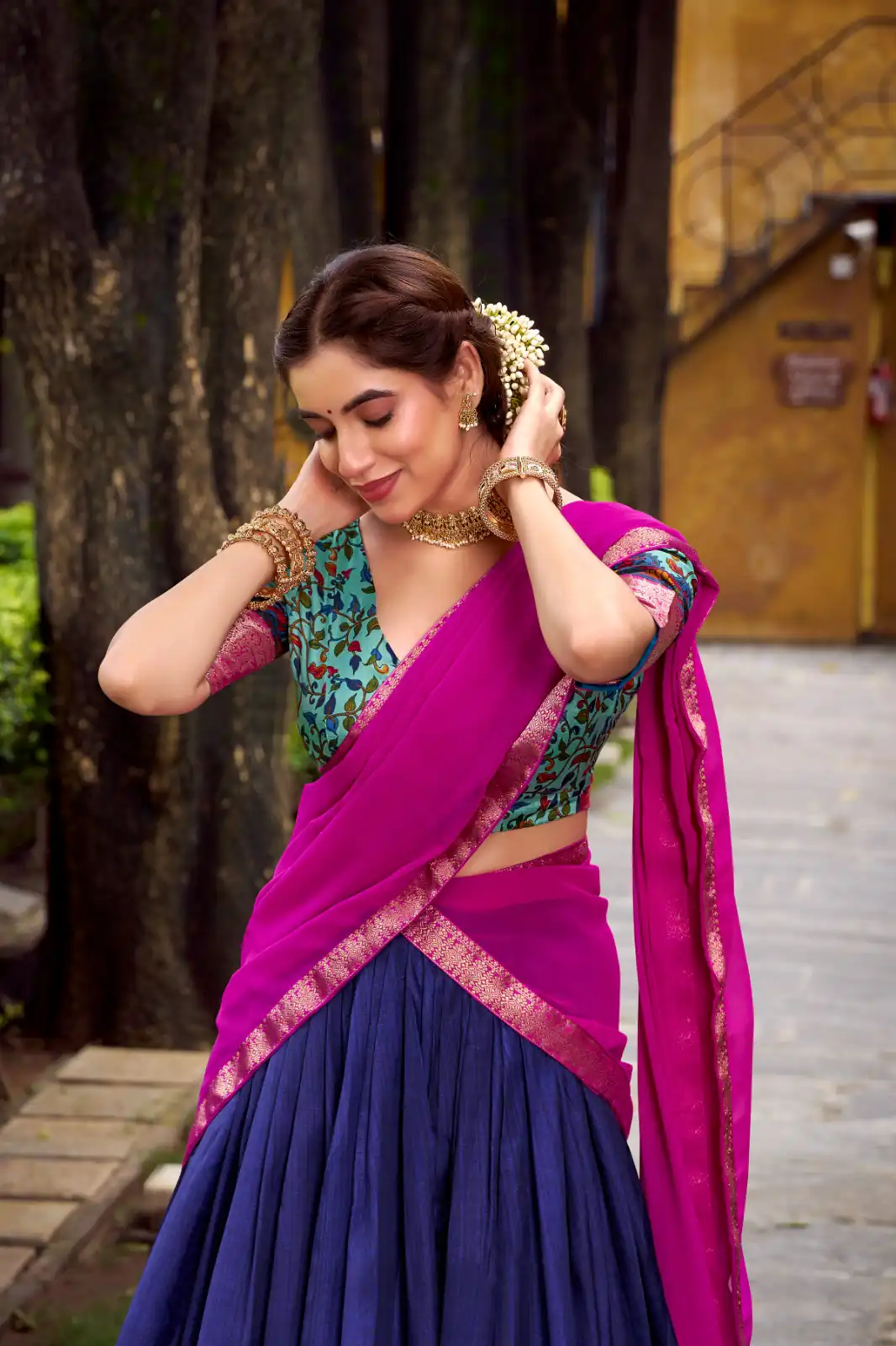Navy Blue Aastha Silk Lace Zari Work Lehenga Choli | Lehenga, Bollywood Lehenga, Creative Lehenga, Designer Lehenga, Embroidered Lehenga, Party Wear Lehenga