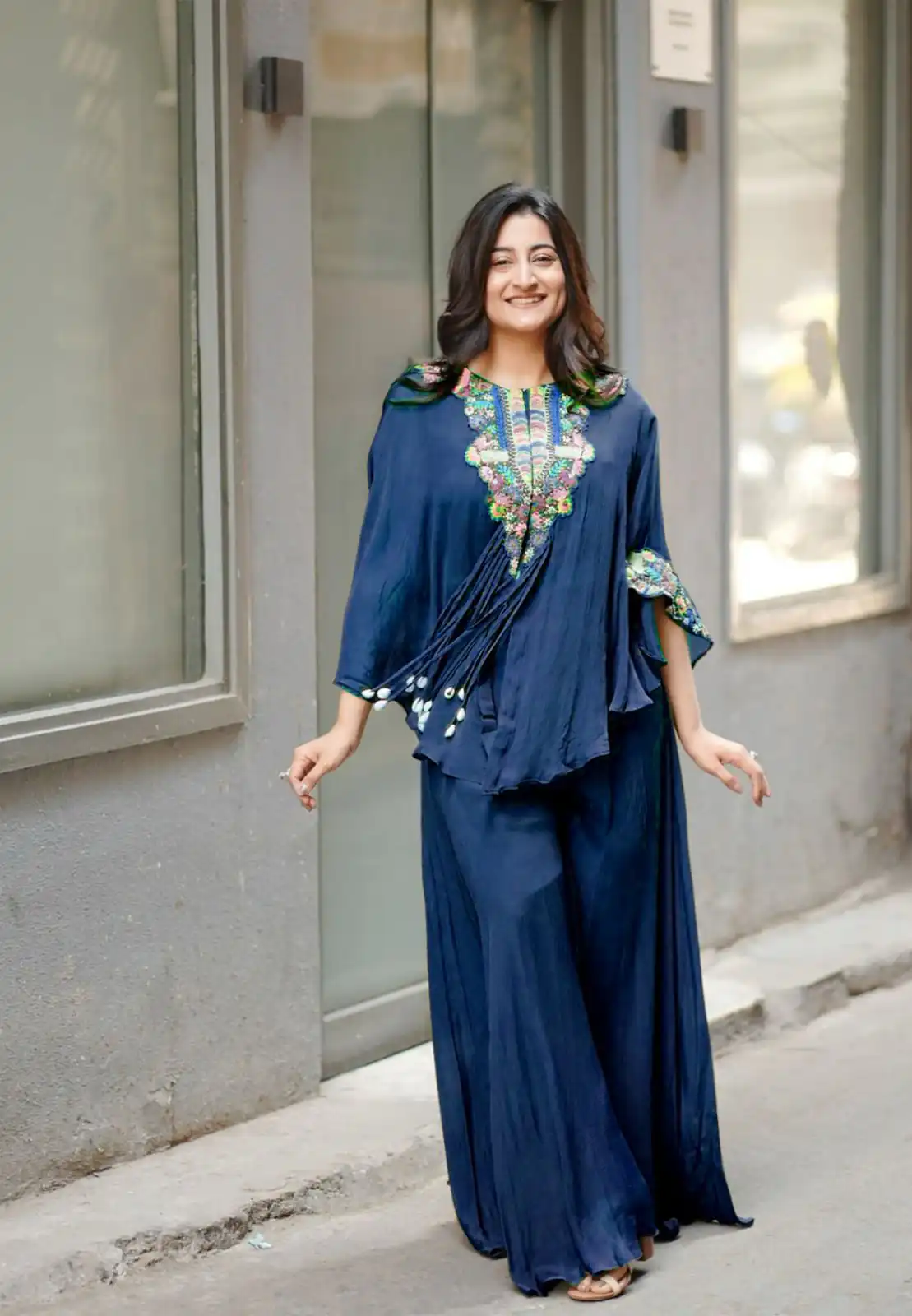Navy Blue Chinon Sequence Salwar Suit | Jump Suits, Salwar suit, Casual Suits, Creative suits, Designer Suits, Palazzo Suits, Party Wear Suits, Patiala Suits, Straight Suits
