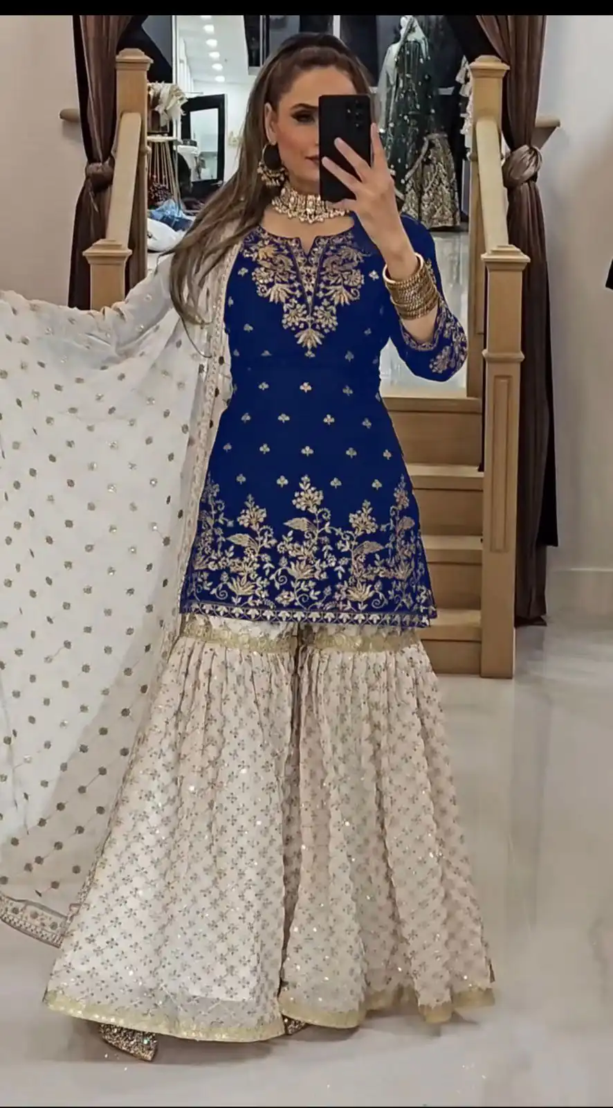 Navy Blue Fox Georgette Embroidery Lace Work Salwar Suit | Jump Suits, Tops & Bottoms, Track Suits, Salwar suit, Casual Suits, Creative suits, Designer Suits, Palazzo Suits, Party Wear Suits, Patiala Suits, Straight Suits, Trendy Wear