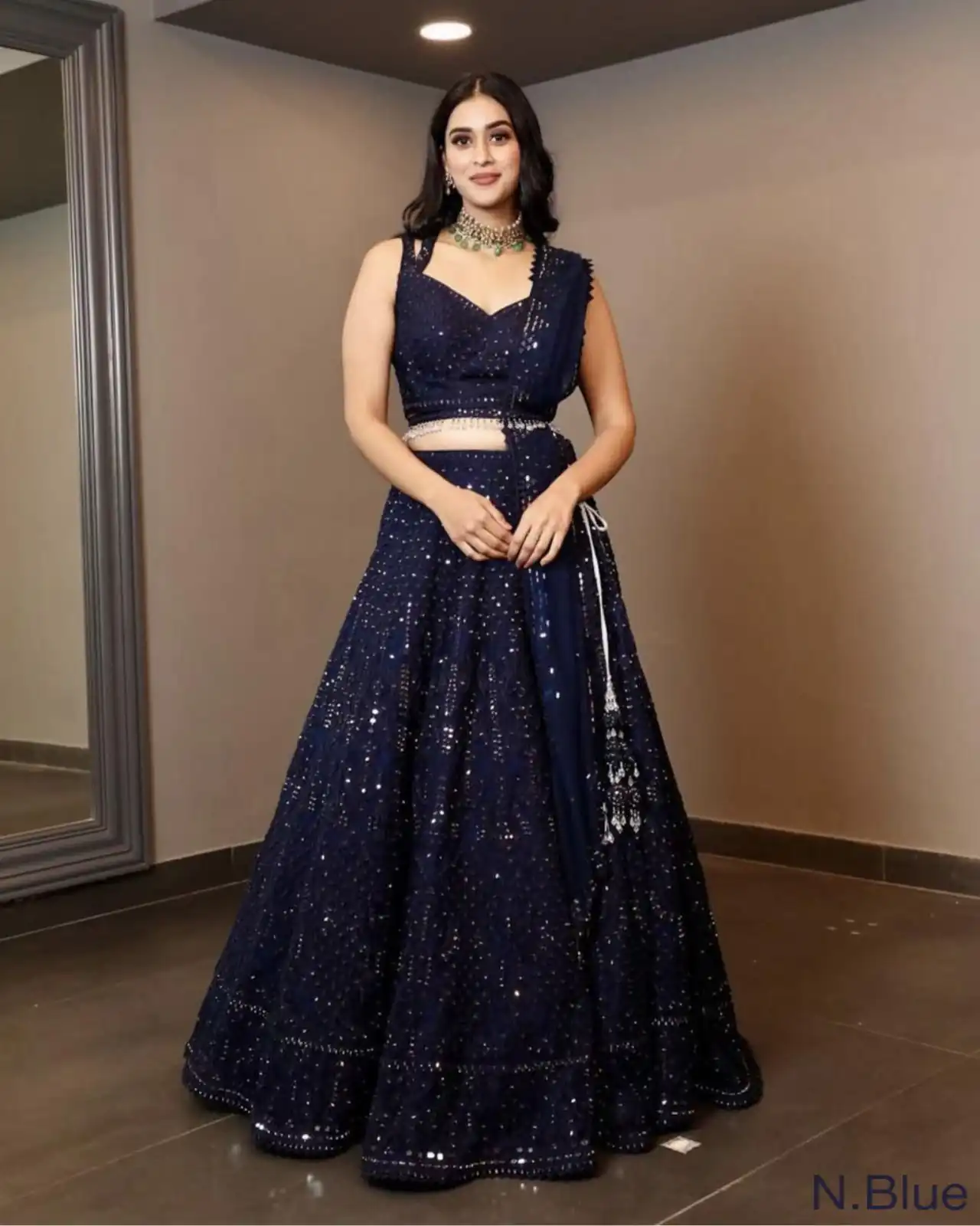 Navy Blue Georgette Embroidery Lehenga Choli | Lehenga, Bollywood Lehenga, Creative Lehenga, Designer Lehenga, Embroidered Lehenga, Party Wear Lehenga