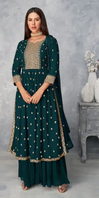 Navy Blue Georgette Sequence Work Salwar Suit | Jump Suits, Salwar suit, Casual Suits, Creative suits, Designer Suits, Palazzo Suits, Party Wear Suits, Patiala Suits, Straight Suits