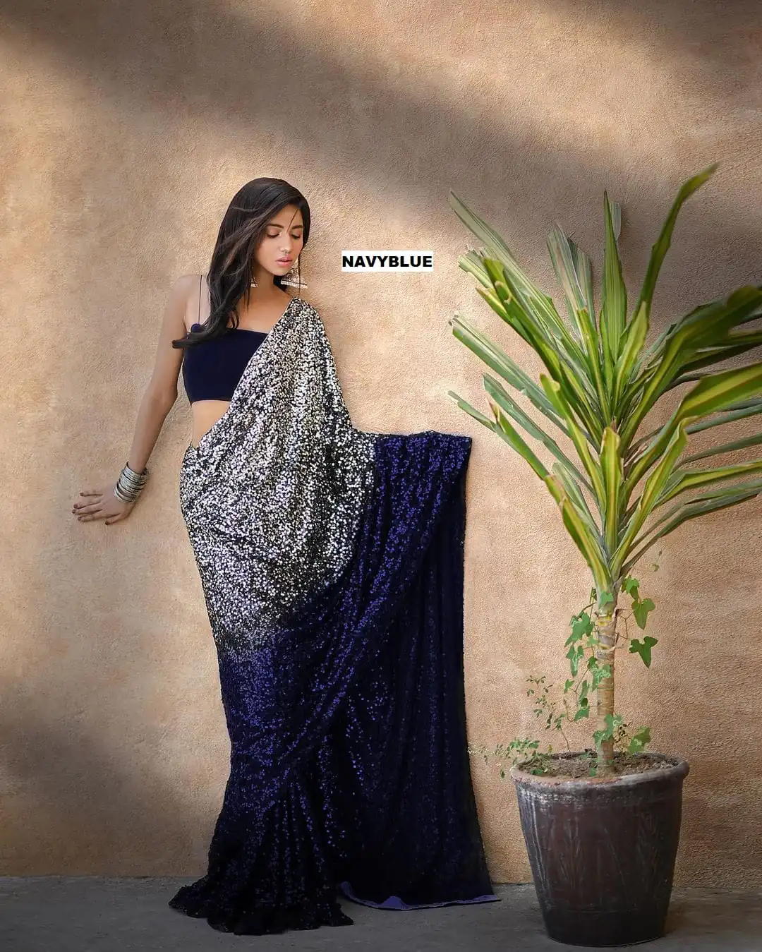 Navy Blue Heavy 60 Gram Georgette Saree | Sarees, Bollywood Sarees, Creative Sarees, Designer Sarees, Embroidered Sarees, Ethnic Saree, Modern Digital sarees, Party Wear Sarees