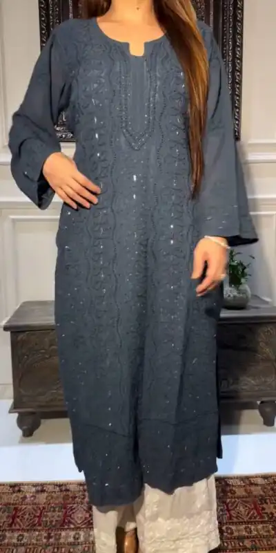 Navy Blue Rayon Embroidery Foil Thread Work Salwar Suit | Jump Suits, Salwar suit, Casual Suits, Creative suits, Designer Suits, Palazzo Suits, Party Wear Suits, Patiala Suits, Straight Suits