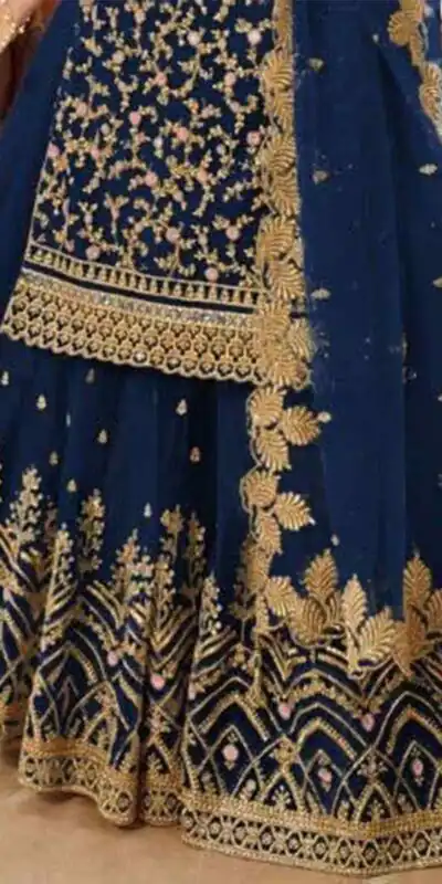 Navy Blue Soft Net With Embroidery Work Salwar Suit | Jump Suits, Salwar suit, Casual Suits, Creative suits, Designer Suits, Palazzo Suits, Party Wear Suits, Patiala Suits, Straight Suits