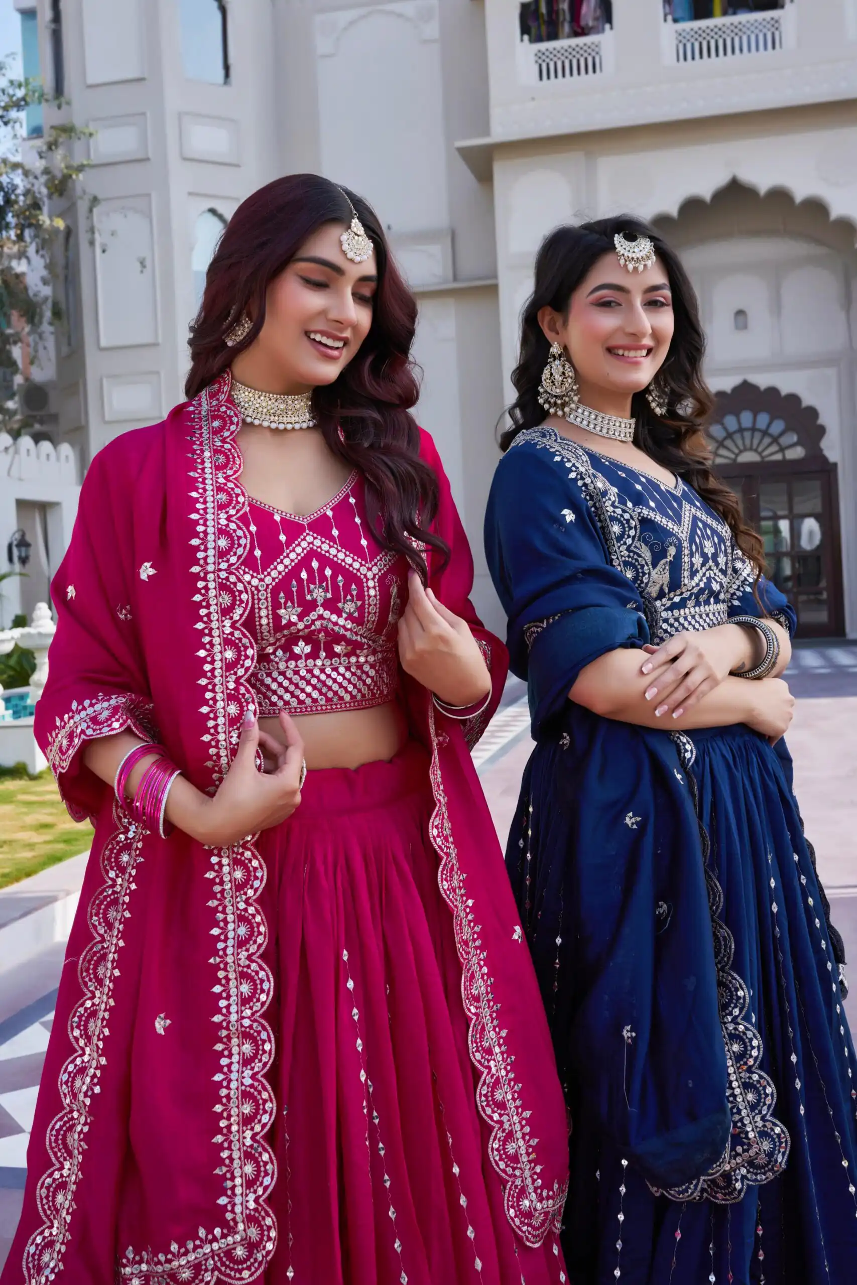Navy Blue Vichitra Embroidery Work Lehenga Choli | Lehenga, Bollywood Lehenga, Creative Lehenga, Designer Lehenga, Embroidered Lehenga, Party Wear Lehenga