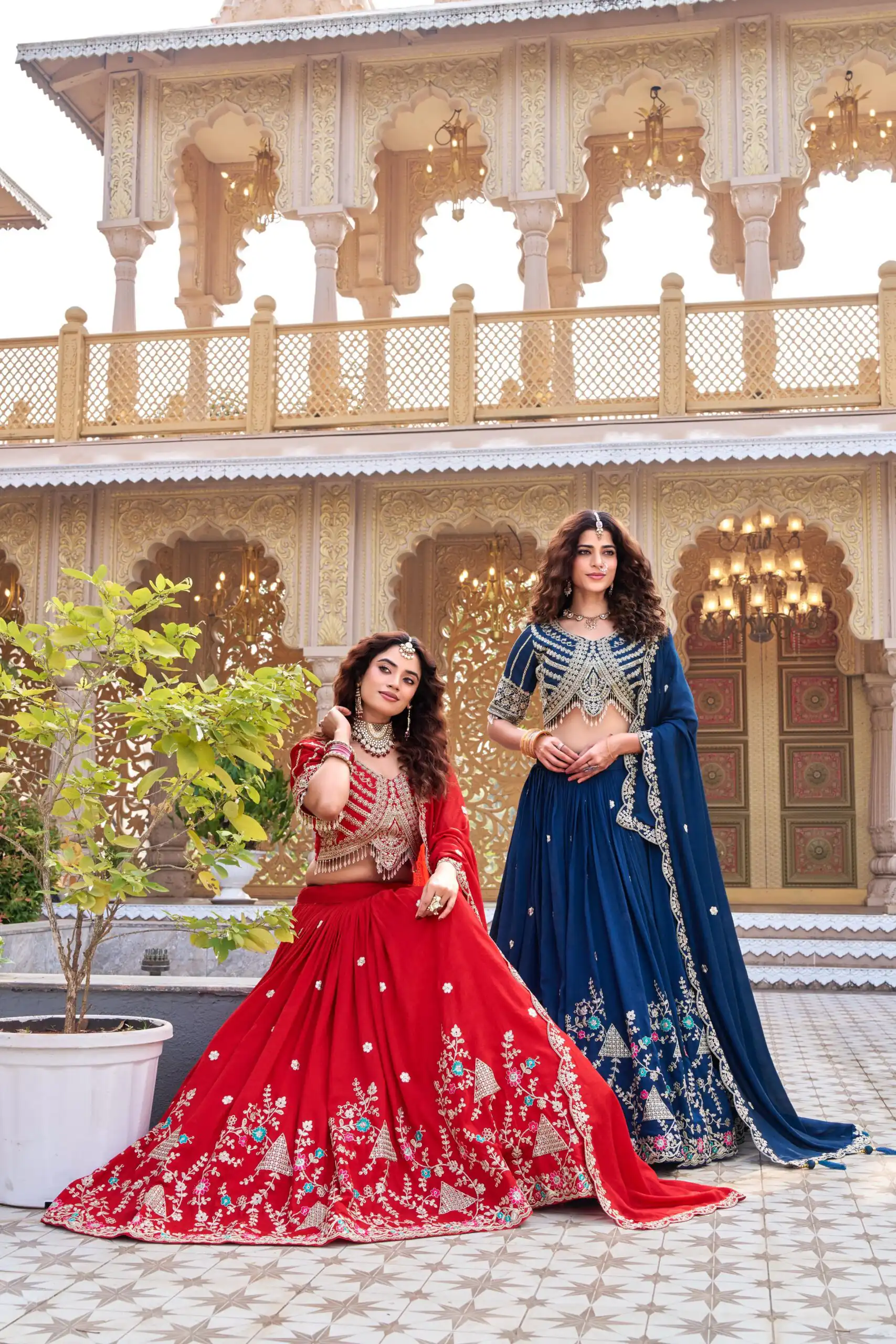 Navy Blue Vichitra Silk Thread Embroider Work Lehenga Choli | Lehenga, Bollywood Lehenga, Creative Lehenga, Designer Lehenga, Embroidered Lehenga, Party Wear Lehenga