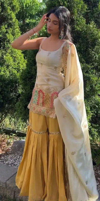 Off White Chinnon Silk Lace Work Salwar Suit | Jump Suits, Salwar suit, Casual Suits, Creative suits, Designer Suits, Palazzo Suits, Party Wear Suits, Patiala Suits, Straight Suits