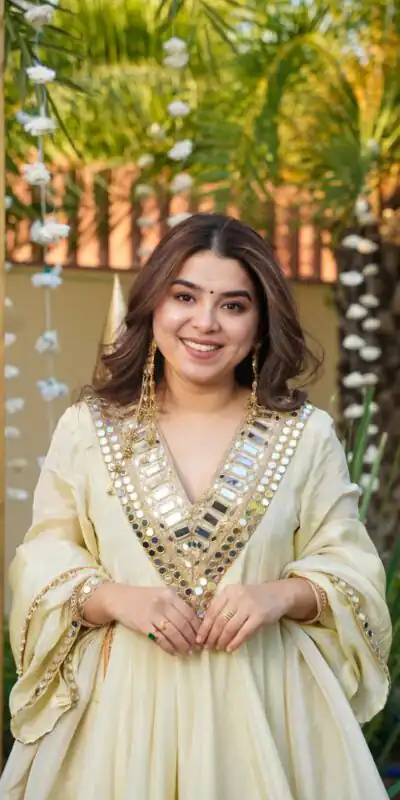 Off White Cosmos Mirror Lace Work Salwar Suit | Jump Suits, Tops & Bottoms, Track Suits, Salwar suit, Casual Suits, Creative suits, Designer Suits, Palazzo Suits, Party Wear Suits, Patiala Suits, Straight Suits, Trendy Wear
