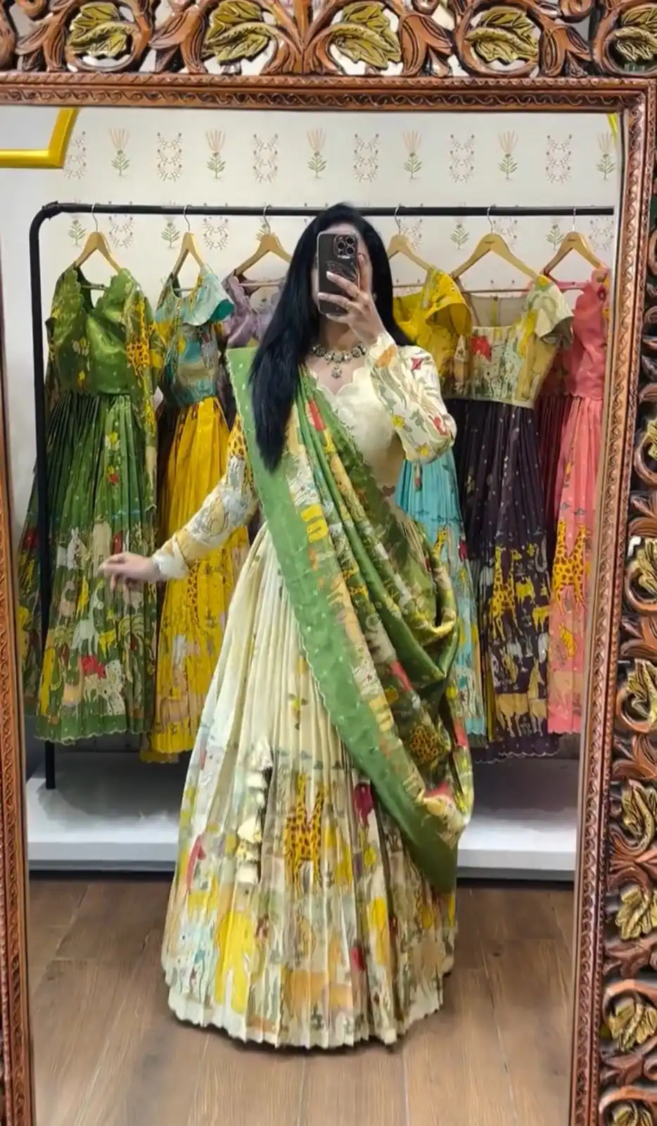 Off White Cotton Kalamkari Print Lehenga Choli | Lehenga, Bollywood Lehenga, Creative Lehenga, Designer Lehenga, Embroidered Lehenga, Party Wear Lehenga