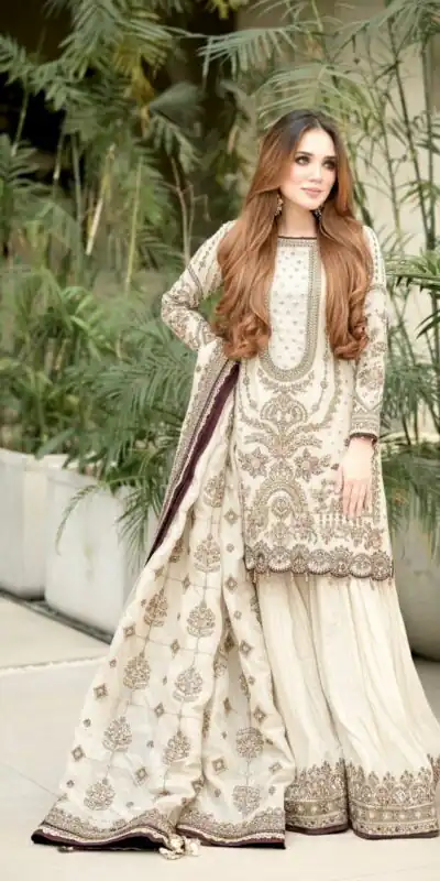 Off White Crush Georgette Sequence Work Salwar Suit | Jump Suits, Salwar suit, Casual Suits, Creative suits, Designer Suits, Palazzo Suits, Party Wear Suits, Patiala Suits, Straight Suits