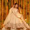Off White Natural Crap Silk Embroidery Work Anarkali Suit | Anarkali Suits, Bollywood Anarkali, Creative-Anarkali, Designer Anarkali, Embroidered Anarkali, Party Wear Anarkali