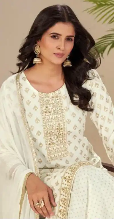 Off White Rayon Lace Embroidery Work Salwar Suit | Jump Suits, Salwar suit, Casual Suits, Creative suits, Designer Suits, Palazzo Suits, Party Wear Suits, Patiala Suits, Straight Suits