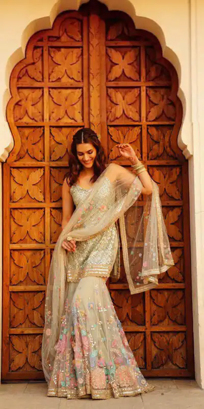 Off White Sharara Suit | Salwar suit, Casual Suits, Creative suits, Designer Suits, Palazzo Suits, Party Wear Suits, Straight Suits