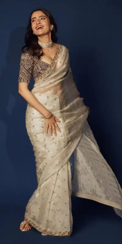 Off White Soft TB Organza Lace Zari Work Saree | Sarees, Bollywood Sarees, Creative Sarees, Designer Sarees, Embroidered Sarees, Ethnic Saree, Modern Digital sarees, Party Wear Sarees