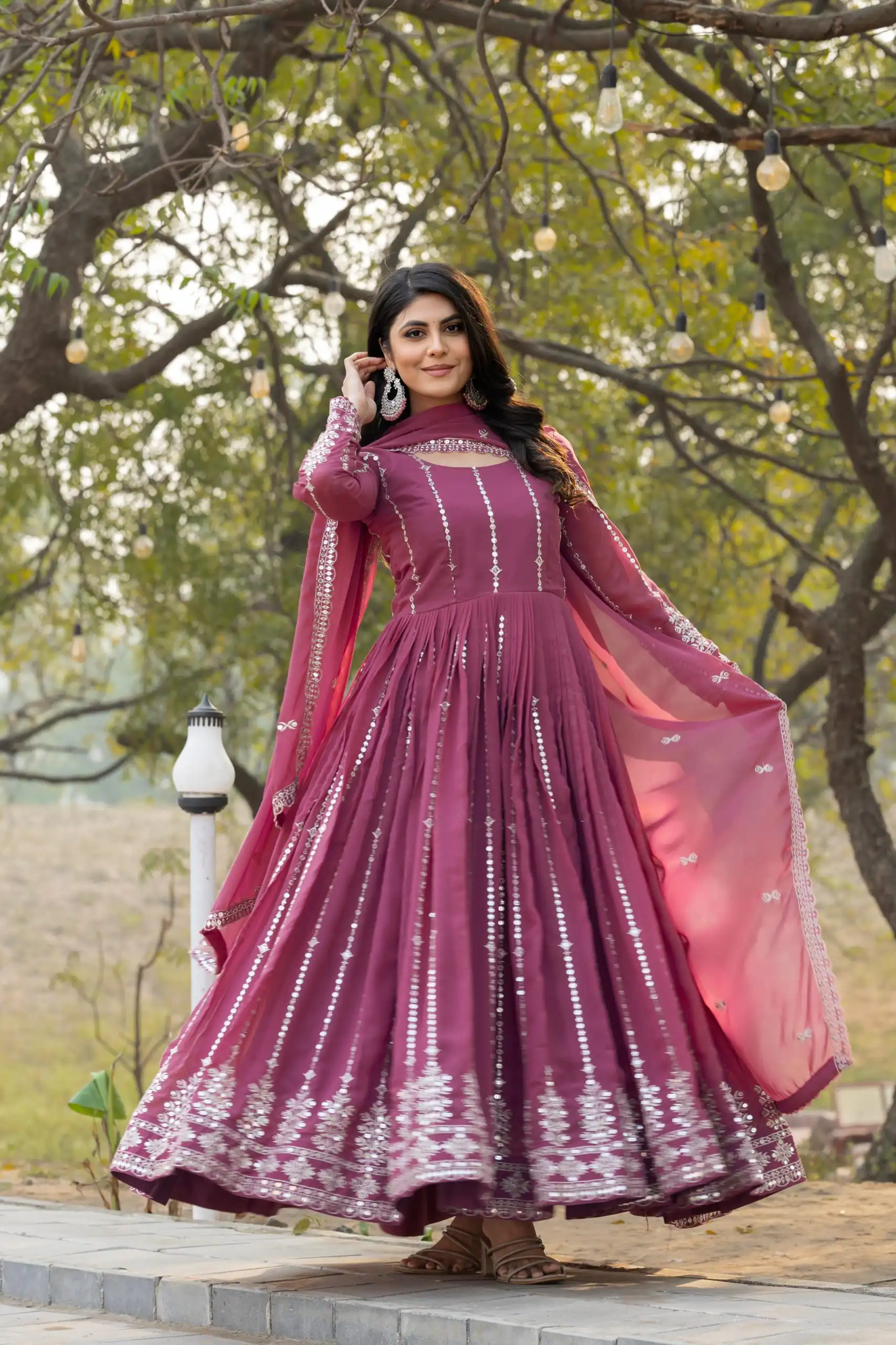 Onion Fox Georgette Embroidery Work Gown | Jump Suits, Salwar suit, Casual Suits, Creative suits, Designer Suits, Palazzo Suits, Party Wear Suits, Patiala Suits, Straight Suits