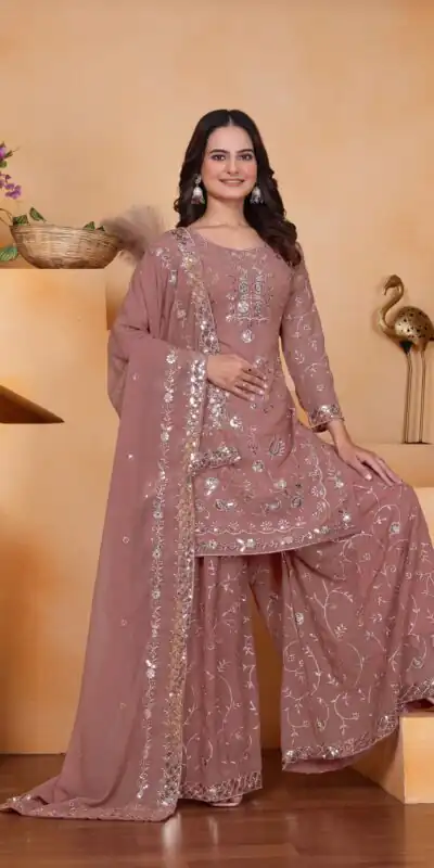 Onion Fox Georgette Embroidery Work Salwar Suit | Jump Suits, Salwar suit, Casual Suits, Creative suits, Designer Suits, Palazzo Suits, Party Wear Suits, Patiala Suits, Straight Suits