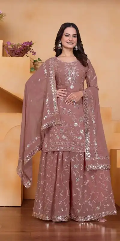 Onion Fox Georgette Embroidery Work Salwar Suit | Jump Suits, Salwar suit, Casual Suits, Creative suits, Designer Suits, Palazzo Suits, Party Wear Suits, Patiala Suits, Straight Suits