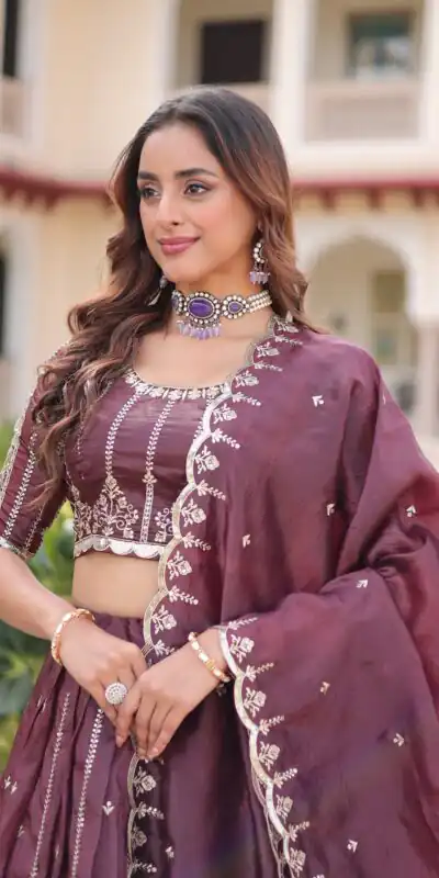 Onion Gold Crush Embroidery Zari Work Lehenga Choli | Lehenga, Bollywood Lehenga, Creative Lehenga, Designer Lehenga, Embroidered Lehenga, Party Wear Lehenga