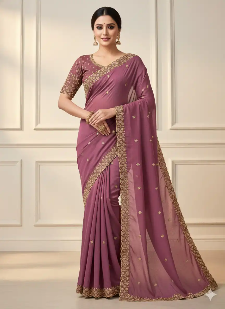 Onion Star Georgette Embroidery Work Saree | Sarees, Bollywood Sarees, Creative Sarees, Designer Sarees, Embroidered Sarees, Ethnic Saree, Modern Digital sarees, Party Wear Sarees