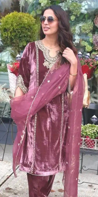 Onion Viscose Velvet Embroidery Work Salwar Suit | Jump Suits, Tops & Bottoms, Track Suits, Salwar suit, Casual Suits, Creative suits, Designer Suits, Palazzo Suits, Party Wear Suits, Patiala Suits, Straight Suits, Trendy Wear