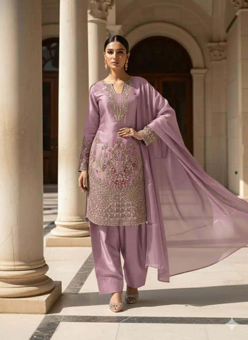 Onion Zimmy Choo With Embroidery Work Salwar Suit | Jump Suits, Salwar suit, Casual Suits, Creative suits, Designer Suits, Palazzo Suits, Party Wear Suits, Patiala Suits, Straight Suits