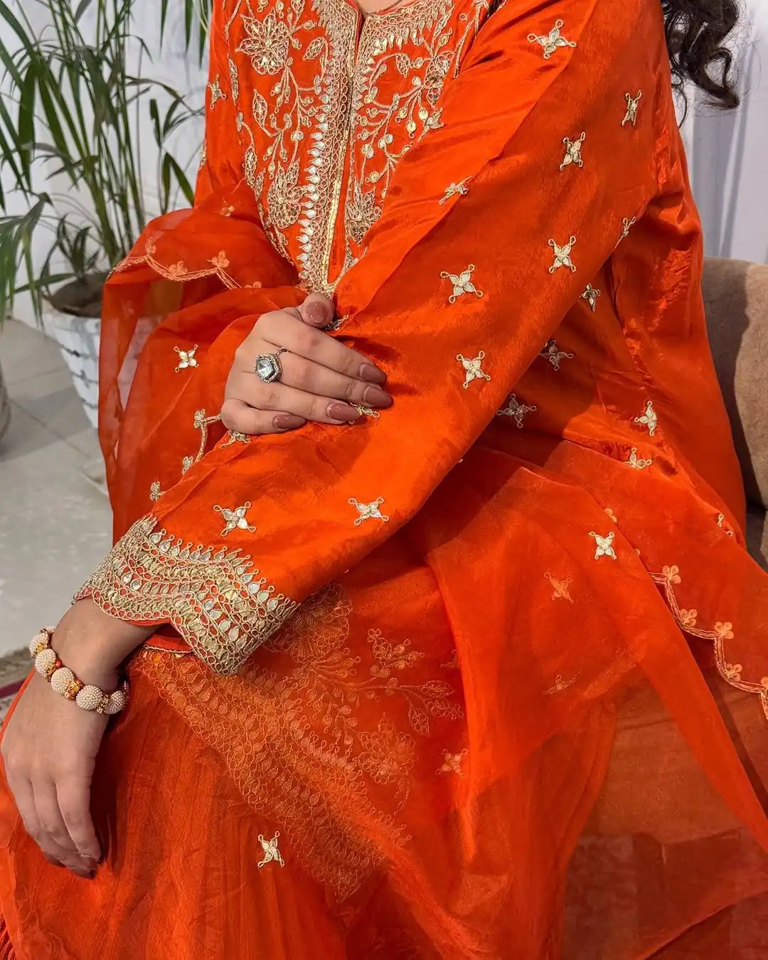 Orange Chinon Silk Lace Embroidery Work Salwar Suit | Jump Suits, Salwar suit, Casual Suits, Creative suits, Designer Suits, Palazzo Suits, Party Wear Suits, Patiala Suits, Straight Suits