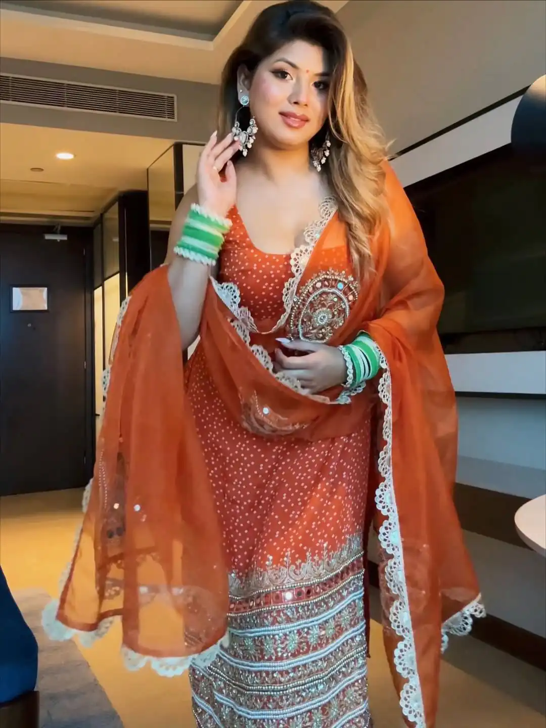 Orange Faux Georgette Mirror Embroidery Work Salwar Suit | Jump Suits, Salwar suit, Casual Suits, Creative suits, Designer Suits, Palazzo Suits, Party Wear Suits, Patiala Suits, Straight Suits