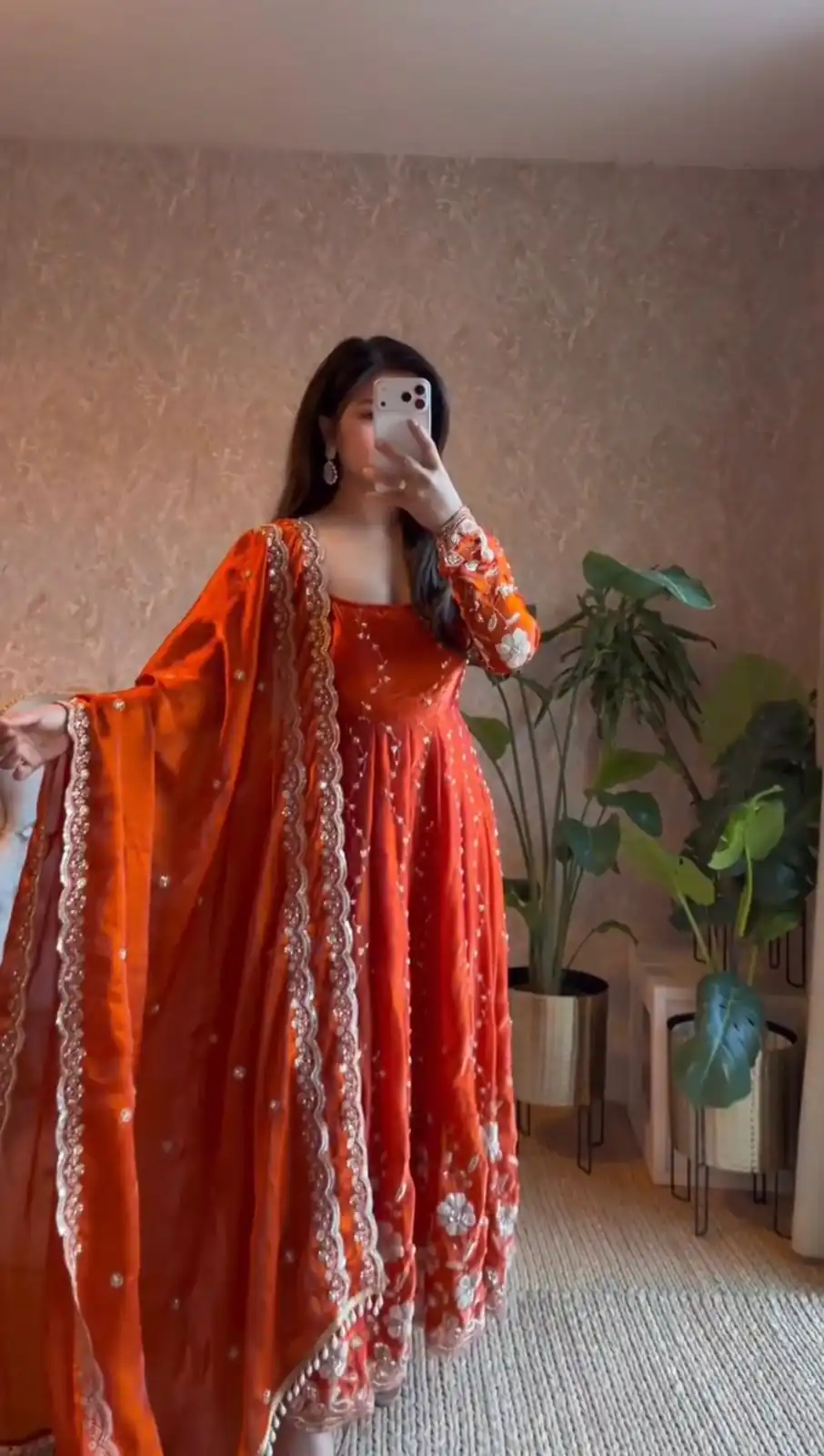 Orange Fendy Silk Sequence Work Salwar Suit | Jump Suits, Salwar suit, Casual Suits, Creative suits, Designer Suits, Palazzo Suits, Party Wear Suits, Patiala Suits, Straight Suits
