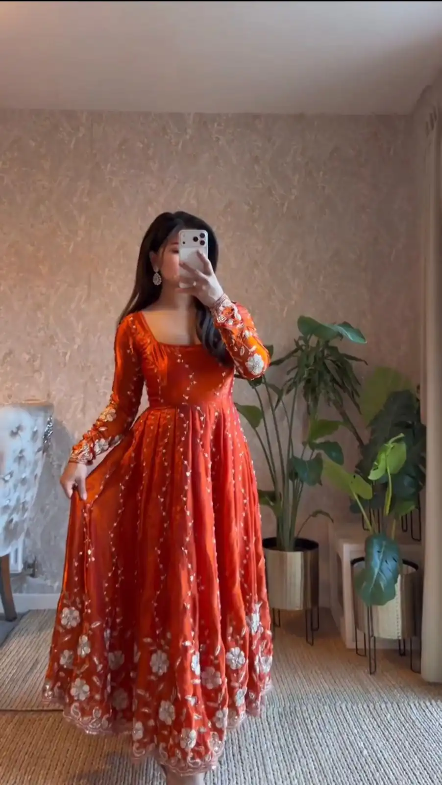 Orange Fendy Silk Sequence Work Salwar Suit | Jump Suits, Salwar suit, Casual Suits, Creative suits, Designer Suits, Palazzo Suits, Party Wear Suits, Patiala Suits, Straight Suits