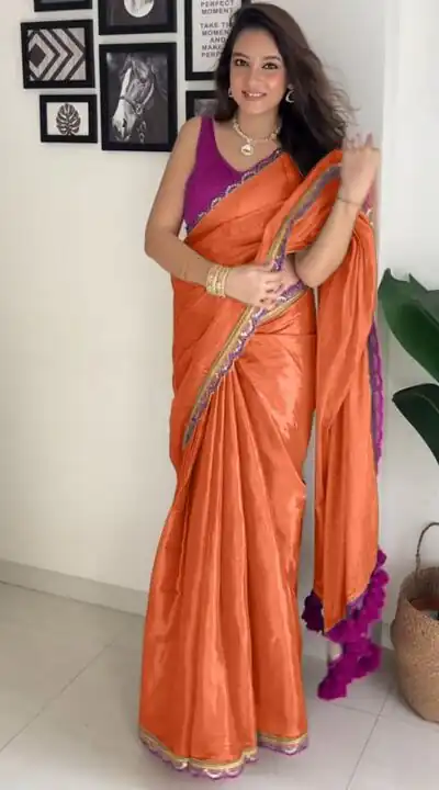 Orange Pure Erode Silk Saree | Sarees, Bollywood Sarees, Creative Sarees, Designer Sarees, Embroidered Sarees, Ethnic Saree, Modern Digital sarees, Party Wear Sarees